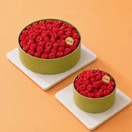 Matcha and raspberry birthday cake